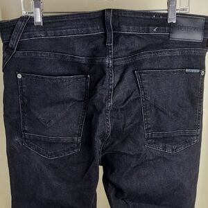 Men's 36" Hudson Sarto Relaxed Skinny Black Jeans With Stretch